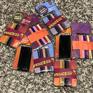 8 packs of Princess hair ties